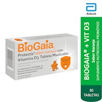 BIOGAIA + VIT D Tabletas masticables x 30